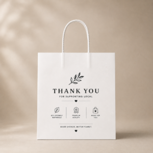 Large Kraft Bag - White